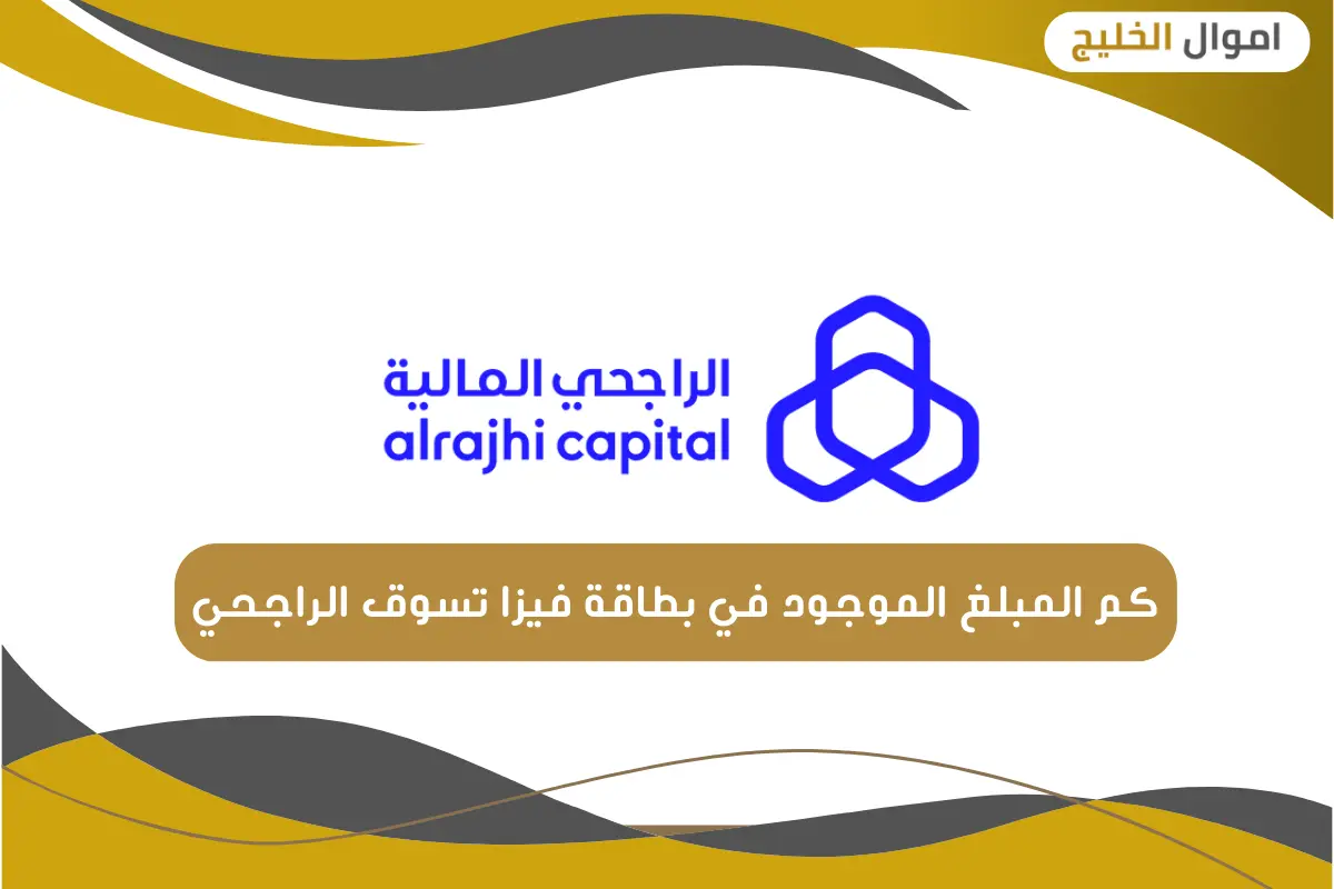 كم المبلغ الموجود في بطاقة فيزا تسوق الراجحي