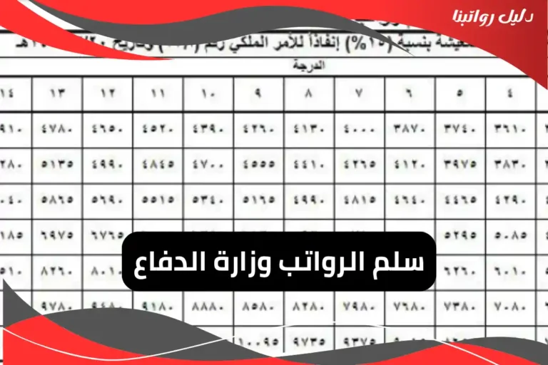 سلم الرواتب وزارة الدفاع